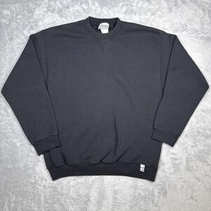 Vintage Discus‎ Athletic Sweatshirt Men Medium Black Blank Faded USA 90s